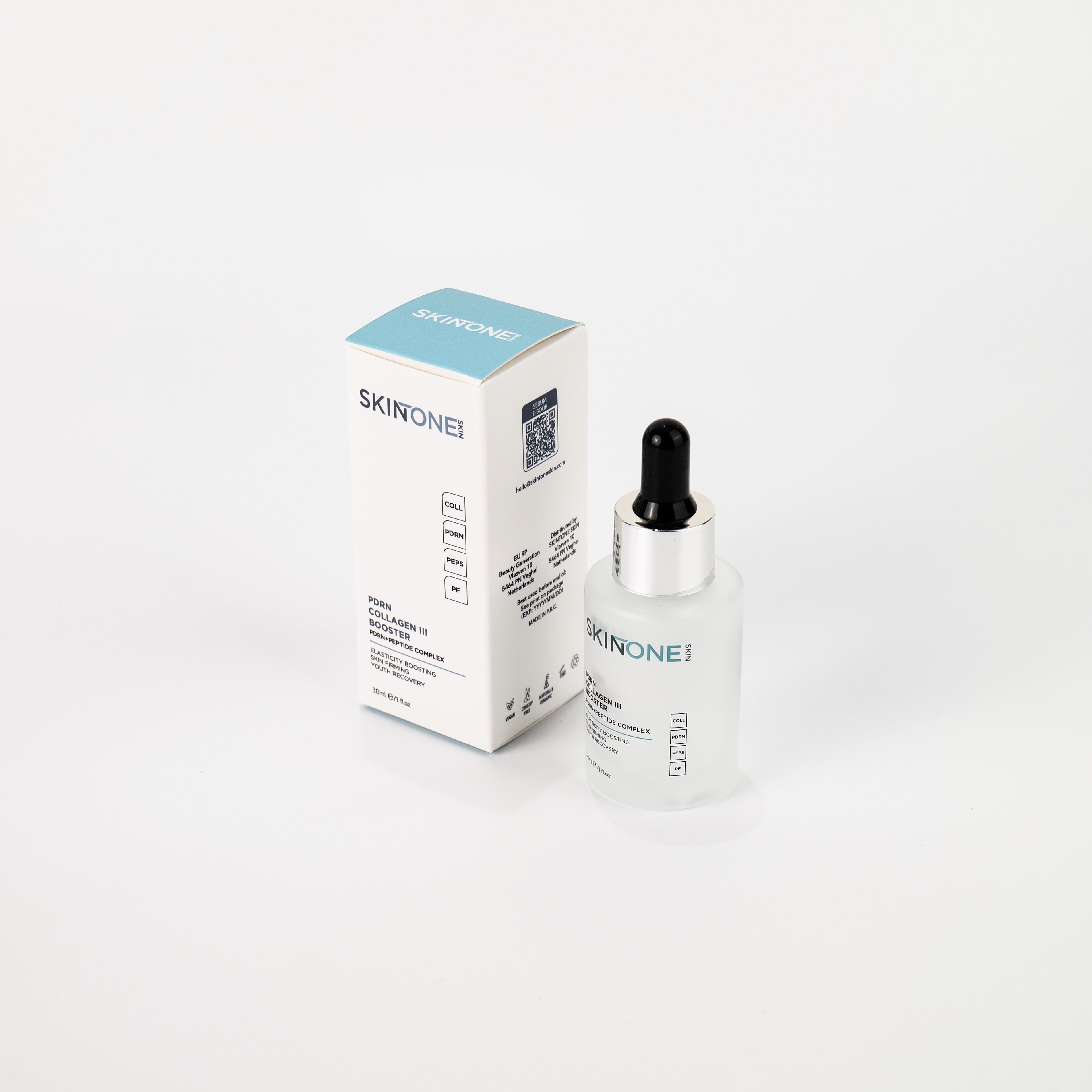 SKINTONE PDRN Serum en doos, zijaanzicht